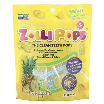 Zollipops, Clean Teeth, Pineapple, 3.1 oz