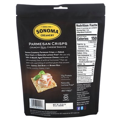 Sonoma Creamery, Parmesanchips, Parmesan, 2,25 oz (64 g)