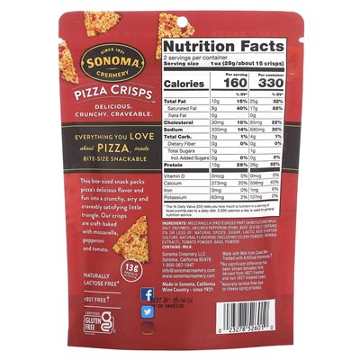 Sonoma Creamery, Pizzachips, Peperoni, 2 Stück (57 g)
