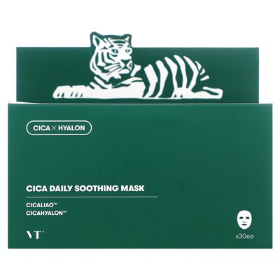 VT Cosmetics, CICA Daily Soothing Beauty Mask, 30 arkuszy, 350 g VT Cosmetics, CICA Daily Soothing Beauty Mask, 30 arkuszy, 350 g