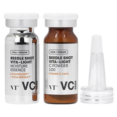 VT Cosmetics, Reedle Shot Vita-Light, Toning Essence, 2-częściowy zestaw