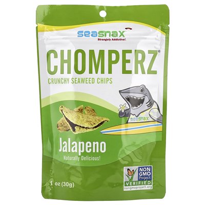 Seasnax, Chomperz®, Crispy Seaweed Chips, Jalapeno, 1 oz (30 g)