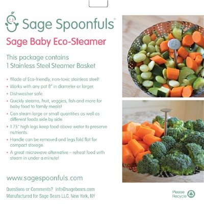 Sage Spoonfuls, Baby, Eco Steamer, 1 liczba Sage Spoonfuls, Baby, Eco Steamer, 1 liczba