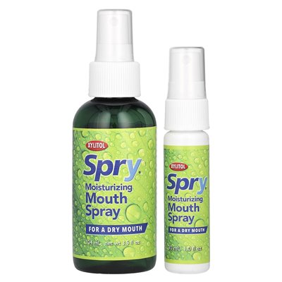 Xlear, Spry, nawilżający spray do jamy ustnej, 2 paczki, 4,5 fl oz (134 ml)