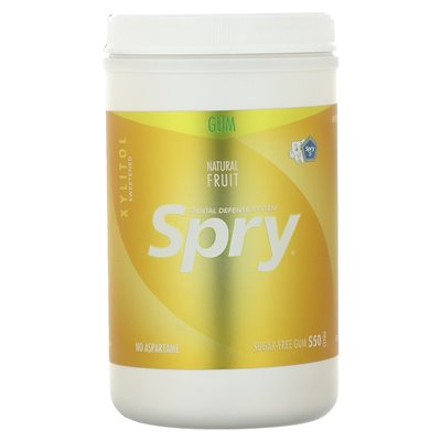 Xlear, Spry, Kaugummi, Naturfrucht, zuckerfrei, 550 Stück