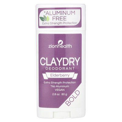 Zion Health, Bold, Claydry Deodorant, Erom Bronberry, 2,8 uncji (80 g)
