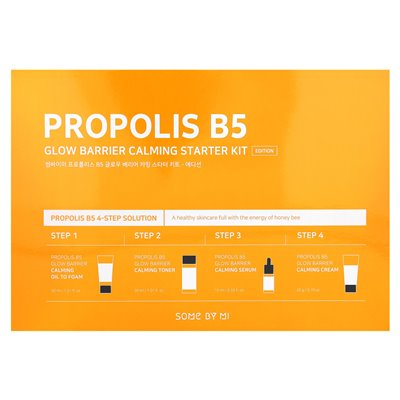 Some by Mi, Propolis B5, Glow Barrier Calming Starter Set, 4-teiliges Set Some by Mi, Propolis B5, Glow Barrier Calming Starter Set, 4-teiliges Set
