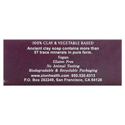 Zion Health, Ancient Clay Soap Bar, Elderberry, 6 oz (170 g)