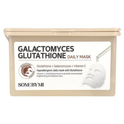 Niektóre przez MI, Galactomyces Glutationu Daily Beauty Mask, 30 arkuszy, 11,83 fl oz (350 ml)