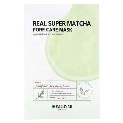 Some by MI, Real Super Matcha Pore Care Beauty Beauty, 1 sheet, 0.7 oz (20 g)