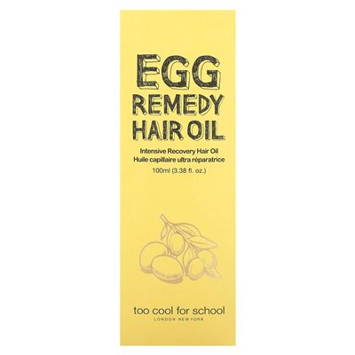 Too Cool for School, Egg Remedy Hair Oil, 3.38 fl oz (100 ml) Too Cool for School, Egg Remedy Hair Oil, 3.38 fl oz (100 ml)