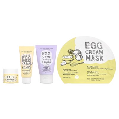 Too Cool for School, Mini Egg Skin Care Kit, 4 Piece Set Too Cool for School, Mini Egg Skin Care Kit, 4 Piece Set