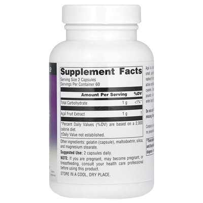 Źródło Naturals, ekstrakt z Acai, 500 mg, 120 kapsułek (250 mg na kapsułkę) Źródło Naturals, ekstrakt z Acai, 500 mg, 120 kapsułek (250 mg na kapsułkę)