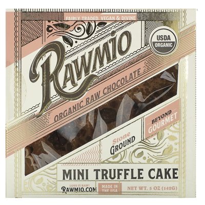 Rawmio, Organic Raw Chocolate Mini Truffle Cake, 5 uncji (142 g) Rawmio, Organic Raw Chocolate Mini Truffle Cake, 5 uncji (142 g)
