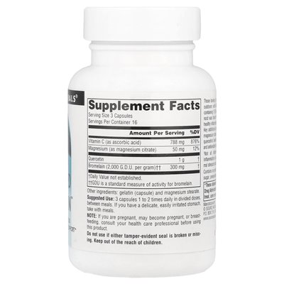 Źródło Naturals, Activated QuerceTin ™, 50 kapsułek