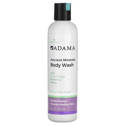 Zion Health, Adama, Starożytne Minerały Body Wash with Ancient Clay, Rosemary &amp Sage, 8 Fl Oz (240 ml)