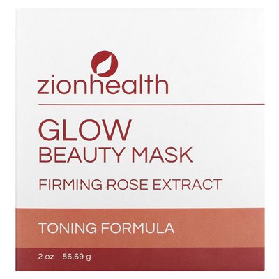 Zion Health, Glow Beauty Mask, Rose Extract Infusions, 2oz (56.69g)