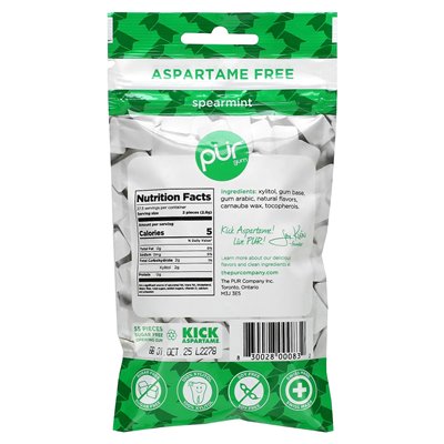 The Pur Company, Kaugummi, Grüne Minze, 55 Stück, 2,72 oz (77 g)