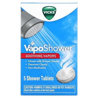 Vicks, Vaposhower, kojące opary, 5 tabletek prysznicowych