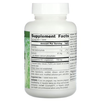 Natural Source, Vegan, Glucosamine, 750mg, 60 Tablets