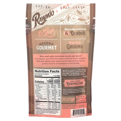 Rawmio, Hafermilch-Schokoladen-Cashews, 2 oz (56,7 g)
