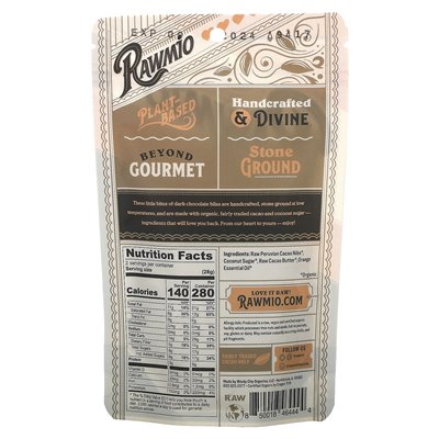 Rawmio, Orange Chocolate Hearts, 70% Raw Cacao, 2 uncje (56,7 g)