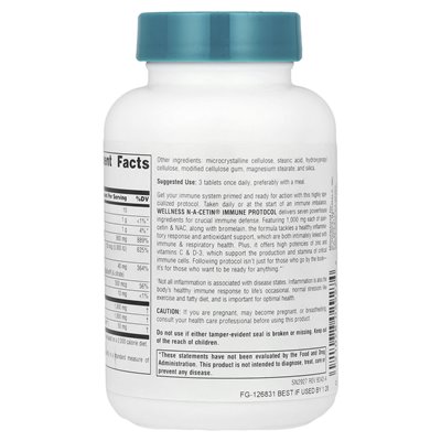 Źródło Naturals, Wellness N-A-Cetin®, 60 tabletek