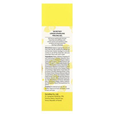 Secret Key, Lemon Sparkling Peeling Gel, 4,05 Fl Oz (120 ml) Secret Key, Lemon Sparkling Peeling Gel, 4,05 Fl Oz (120 ml)