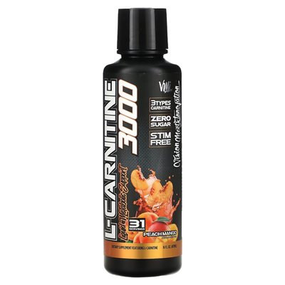 VMI Sports, L-carnitine 3000, Peach Mango, 16 Fl Oz (473 ml) VMI Sports, L-carnitine 3000, Peach Mango, 16 Fl Oz (473 ml)