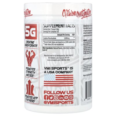 VMI Sports, Monohydrat kreatyny, Gummy Bear, 12,3 uncji (348 g) VMI Sports, Monohydrat kreatyny, Gummy Bear, 12,3 uncji (348 g)