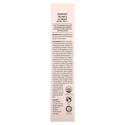 Secret Key, informing U, CC Cream, SPF 50+, PA +++, 1.01 Fl Oz (30 ml)