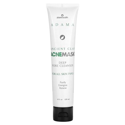 Zion Health, Adama, Ancient Clay Acnemask, Deep Pore Cleanser, 4 fl oz (120 ml) Zion Health, Adama, Ancient Clay Acnemask, Deep Pore Cleanser, 4 fl oz (120 ml)