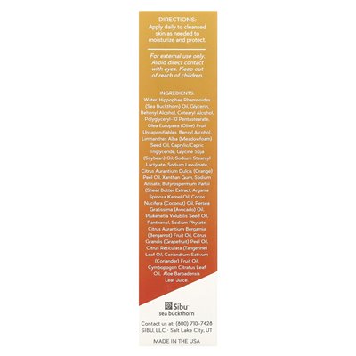 Sybu Beauty, Sea Berry Therapy, odżywcza krem ​​do twarzy, 1 fl oz (30 ml)