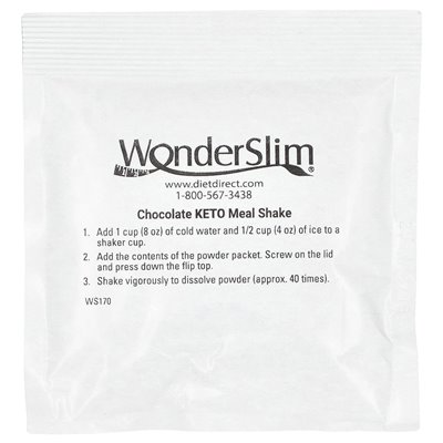 Wonderslim, keto shake, czekolada, 7 pakietów.0,73 uncji (21 g) każdy