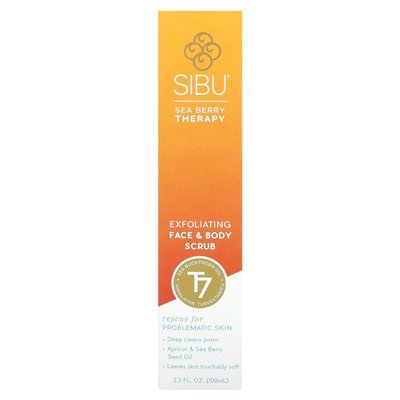 Sibu Beauty, Sanddorn-Therapie, Peeling für Gesicht und Körper, 3,3 Fl Oz (100 ml)