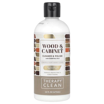 Terapia czystość, drewno i szafka, środek czyszczący i polski z olejkami eterycznymi, 16 fl oz (473 ml)