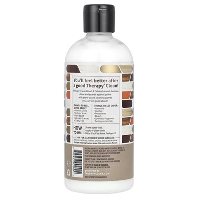 Terapia czystość, drewno i szafka, środek czyszczący i polski z olejkami eterycznymi, 16 fl oz (473 ml)