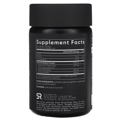 Badania sportowe, kwercetyna, 30 softgels