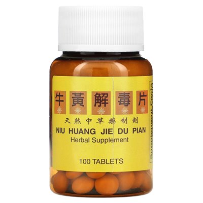 Tong Ren Tang, Niu Huang Jie Du Pian, Wspiera Zdrowie Ucha, Ust, Zębów i Gardła, 100 Tabletek Tong Ren Tang, Niu Huang Jie Du Pian, Wspiera Zdrowie Ucha, Ust, Zębów i Gardła, 100 Tabletek