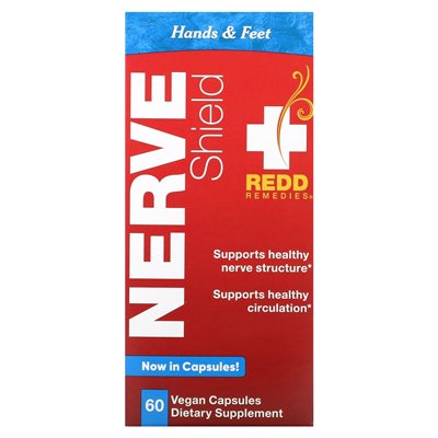 Redd Remedies, tarcza nerwowa, dłonie i stopy, 60 wegańskich kapsułek Redd Remedies, tarcza nerwowa, dłonie i stopy, 60 wegańskich kapsułek