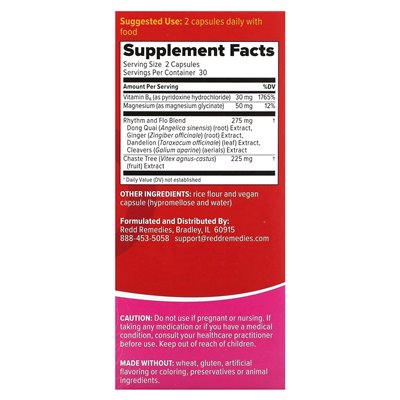 Redd Remedies, Rhythm & Flo, 60 vegane Kapseln