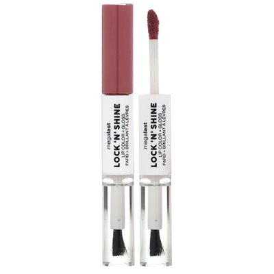 Wet N Wild, Megalast, Lock 'N' Shine, Lippenfarbe + Gloss, 1115489 Pinky Promise, 0,26 fl oz (8 ml)