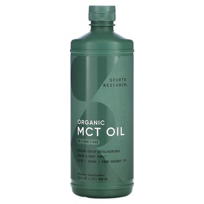 Sports Research, Organic MCT Oil, 32 Fl Oz (946 ml)