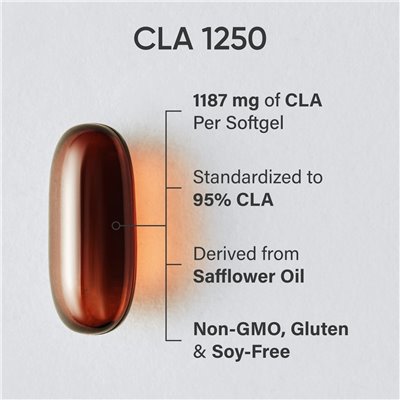 Sports Research, CLA 1250, Max Siła, 1250 mg, 180 softgels