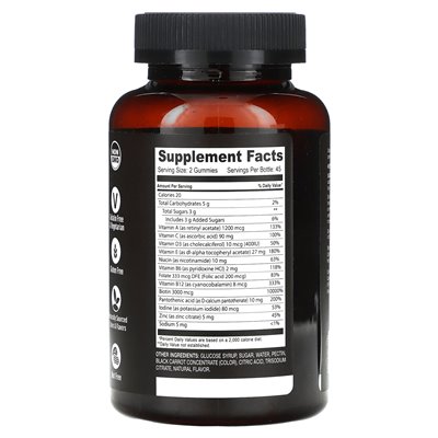 Yumvs, strong earth gummies, multi teens, raspberry, 90 gumzy