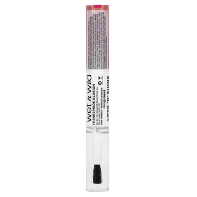 Wet n Wild, Megalast, Lock 'n' Shine, Lotion + Lippenstift, 1115492 Nude Illusion, 0,26 fl oz (8 ml)