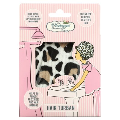 The Vintage Cosmetics Co., Turban do Włosów, Leopard, 1 sztuka The Vintage Cosmetics Co., Turban do Włosów, Leopard, 1 sztuka