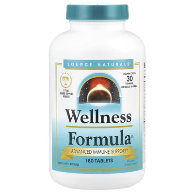 Źródło Naturals, Wellness Formula®, Advance Formne Support, 180 tabletek