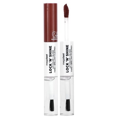Wet N Wild, Megalast, Lock 'N' Shine, Lippenfarbe + Gloss, 1115491 Affogato Dreams, 0,26 fl oz (8 ml)