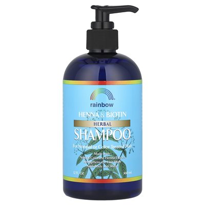 Rainbow Research, Henna i Biotyna, Naturalny Szampon, Do Włosów Normalnych lub Koloryzowanych, 12 fl oz (360 ml)